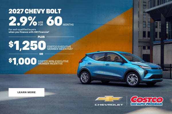 2027 Chevy Bolt. 2.9% APR for 60 months for well-qualified buyers when you finance with GM Finan...